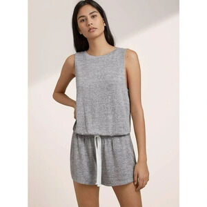 Aritzia Wilfred Women's Grey and White Jumpsuit